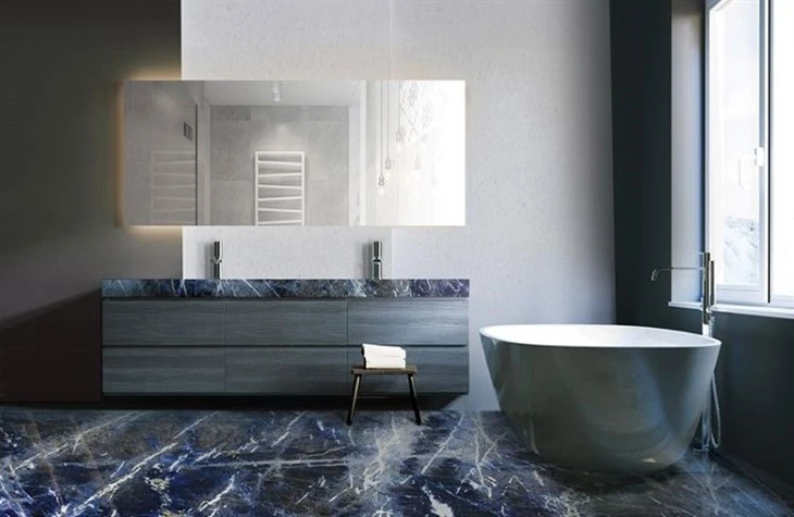 Sodalite Blue Marble Flooring bathroom countertop