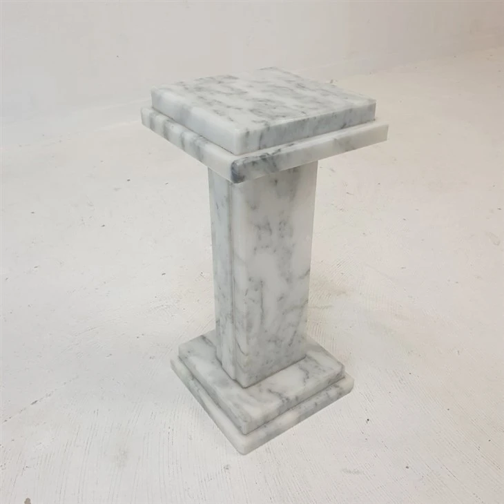 Italian White Marble Plinth Stand